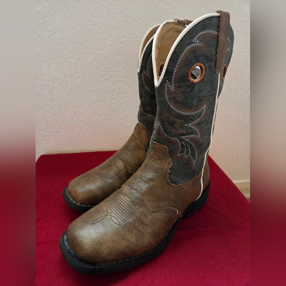 Roper Kids Brown and Gray Western Boots